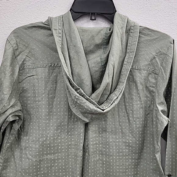 Columbia Hooded Long-sleeve BU Top, Medium, Green - Picture 10 of 11